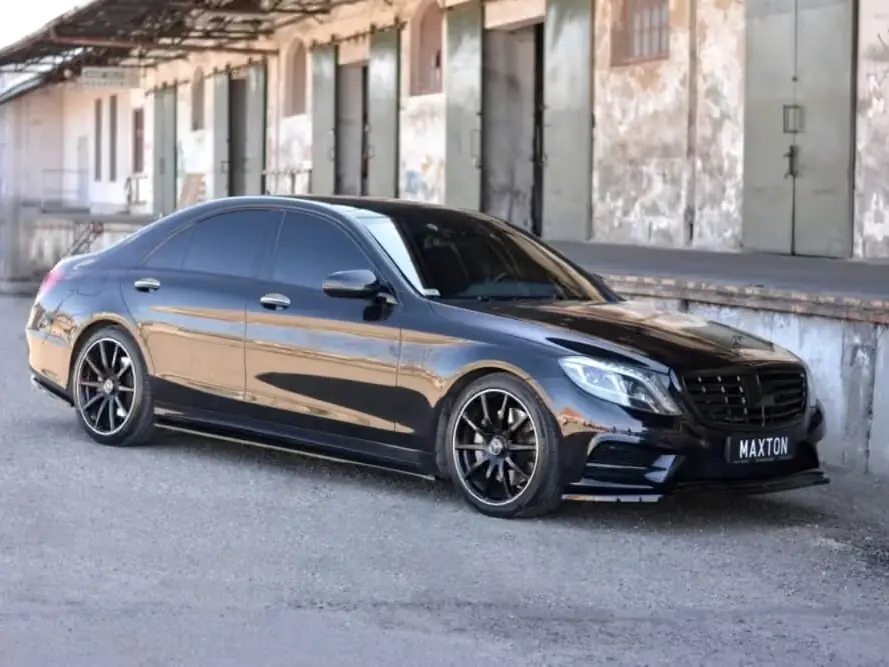 A black Mercedes S-Class of Tsenov Group