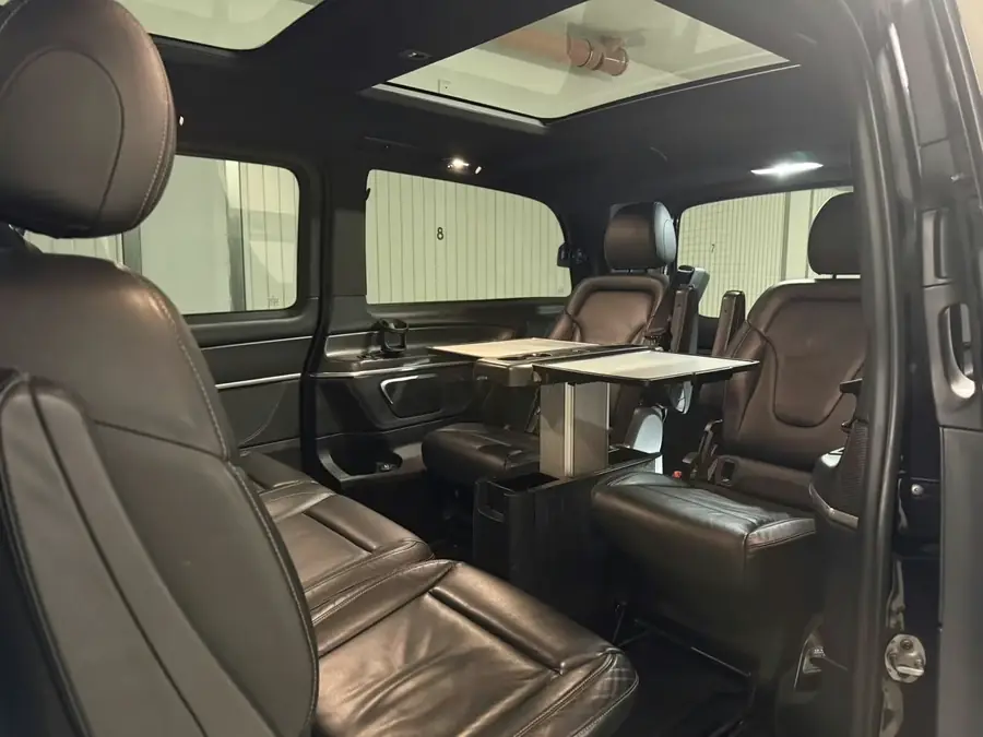 Mercedes V-Class interior with a table